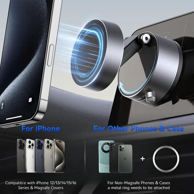 Vacuum Magnetic Suction Phone Holder
