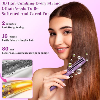Cordless Mini Hair Straightener & Hot Comb – Rechargeable & Portable