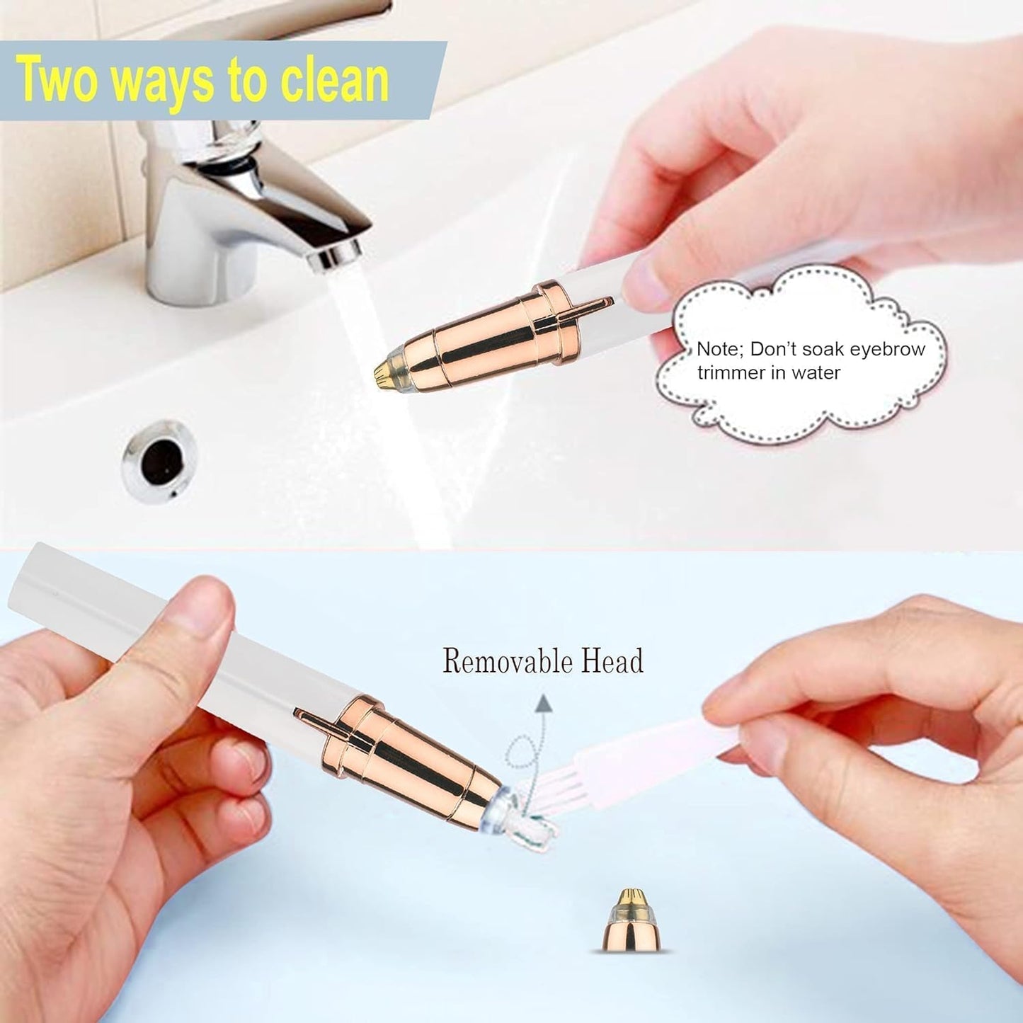 Flawless Rechargeable Eyebrow Timmer with LED Light