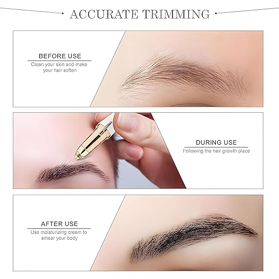 Flawless Rechargeable Eyebrow Timmer with LED Light