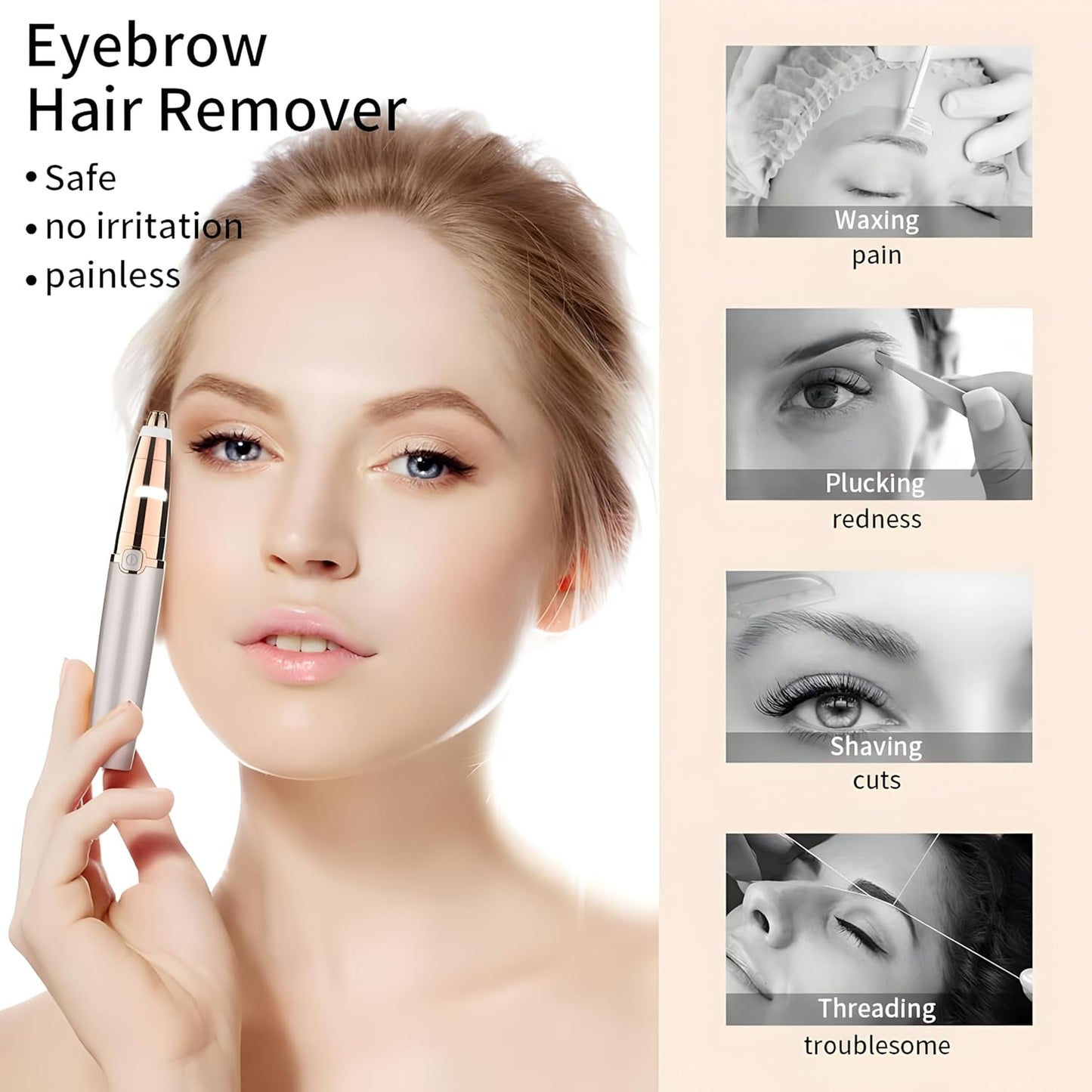 Flawless Rechargeable Eyebrow Timmer with LED Light