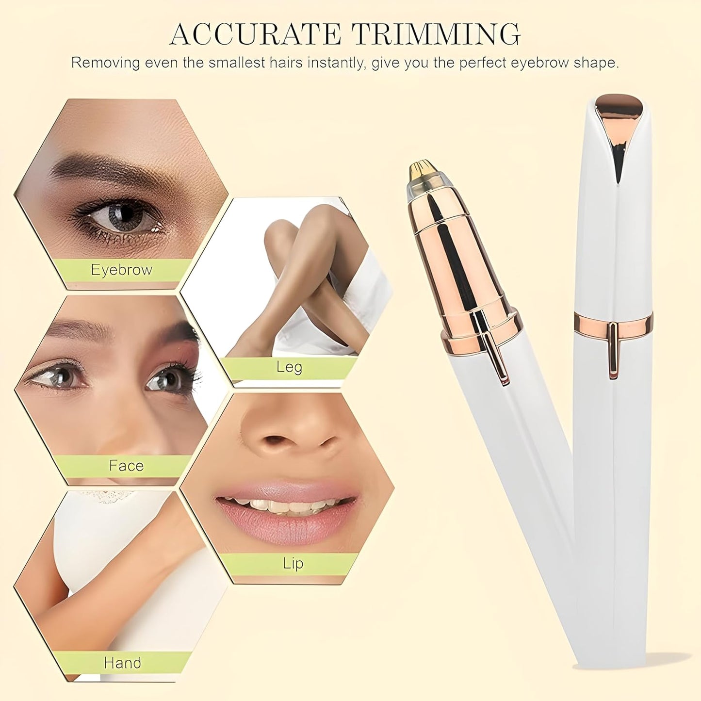 Flawless Rechargeable Eyebrow Timmer with LED Light