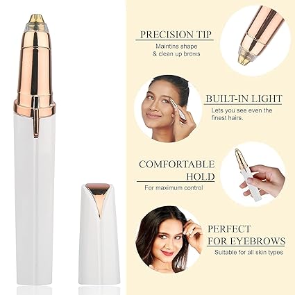 Flawless Rechargeable Eyebrow Timmer with LED Light