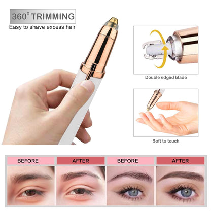 Flawless Rechargeable Eyebrow Timmer with LED Light
