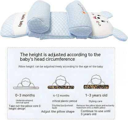 Baby Shaping Head Support Pillow – Soft Fabric Cushion for Newborns & Infants | Prevents Flat Head & Supports Neck Comfort (Random Color)