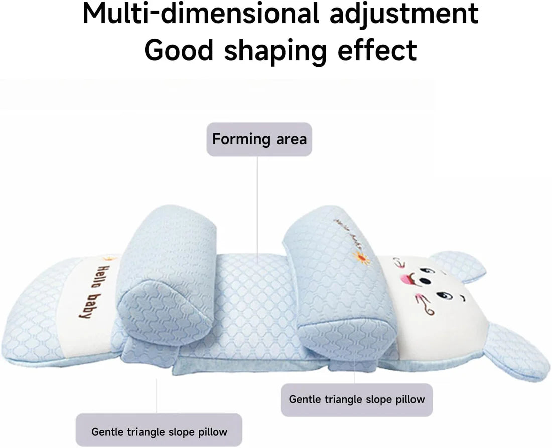Baby Shaping Head Support Pillow – Soft Fabric Cushion for Newborns & Infants | Prevents Flat Head & Supports Neck Comfort (Random Color)